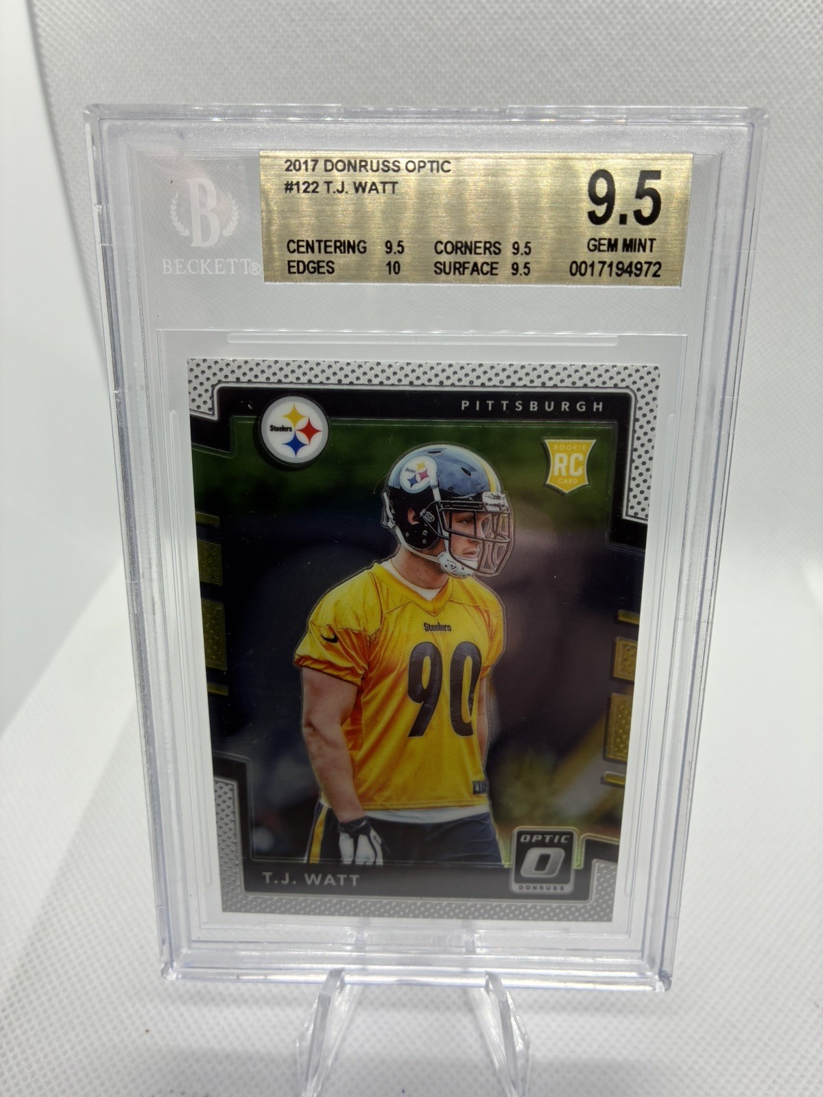 2017 Donruss Optic Rookies TJ Watt #122 BGS 9.5