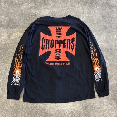 VTG West Coast Choppers Skull Fire Flame Spectrum CFL Long Sleeve