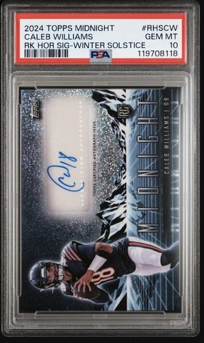 2024 Topps Midnight Caleb Williams WINTER SOLSTICE AUTO /35 PSA 10 Very Rare!