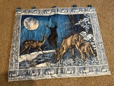 Quilted Wall Hanging Deer Nature Trees Woods Forest Cabin Country Decor 33x40.5
