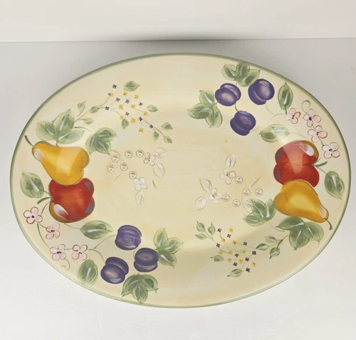 Gibson Fruit Grove Oval Platter HOME Brand 18.5" Country 