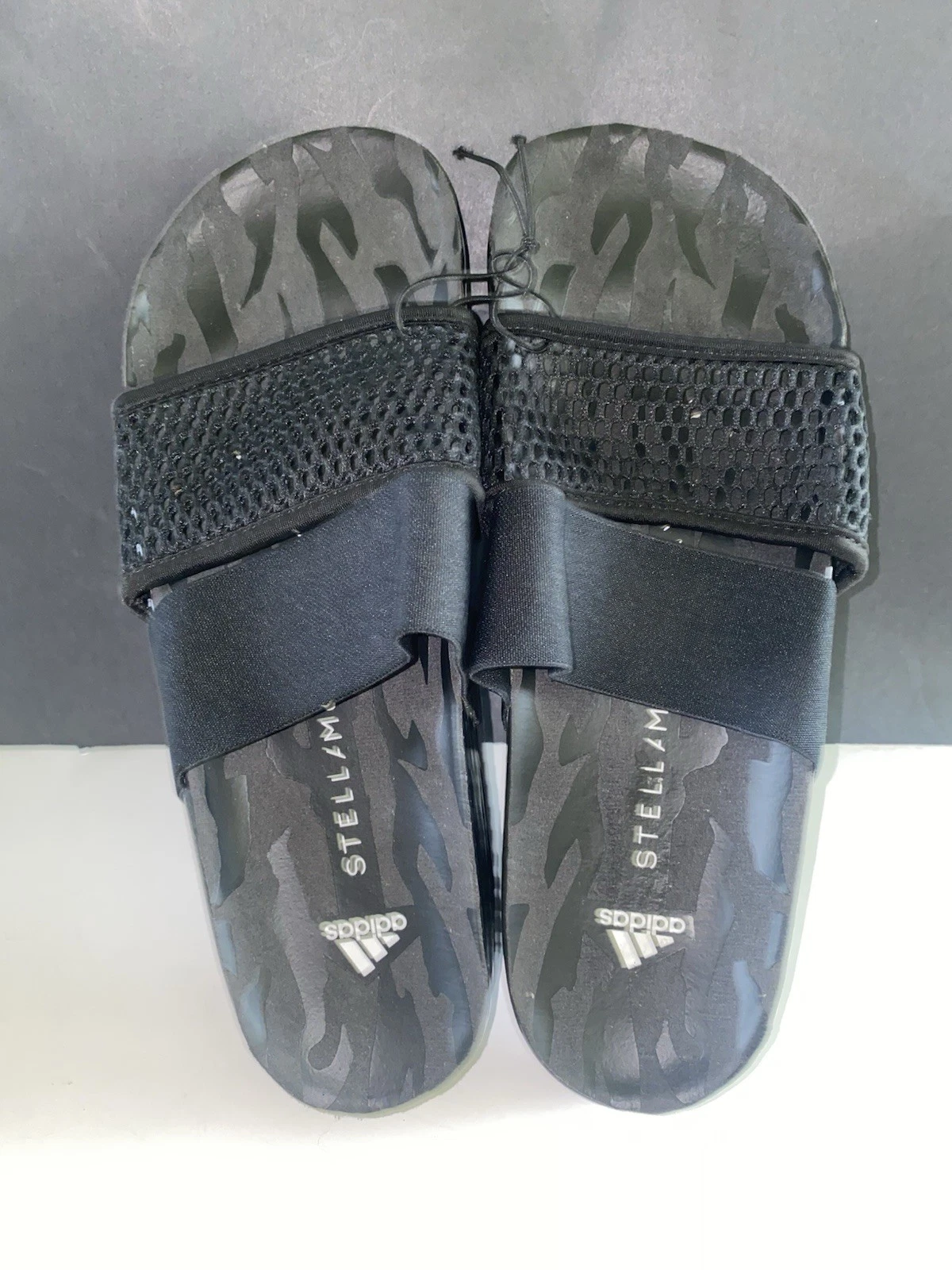 Nuovi sandali Adidas by Stella McCartney neri Stella Lette da donna slide taglia 10