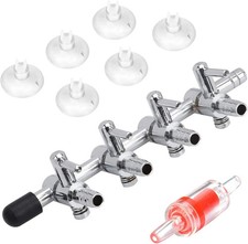 4-Way Aquarium Air Flow Control Lever Valve Manifold for Air Pumps Fish Tank Mul