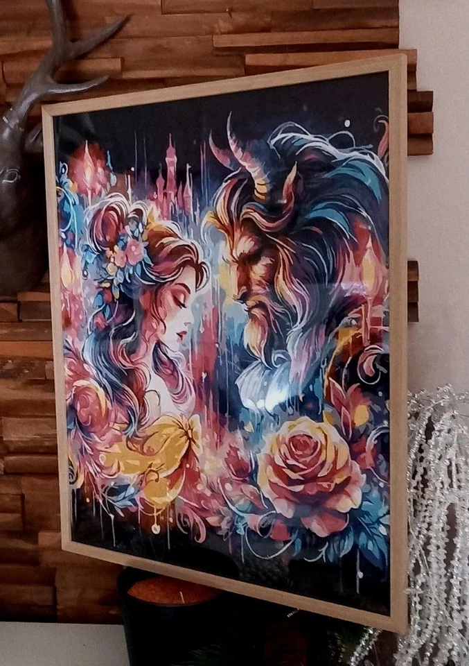 bild mit rahmen 40x50 Boho Schaby Chic Impressionen Perlen Bild - Bild 4 von 4