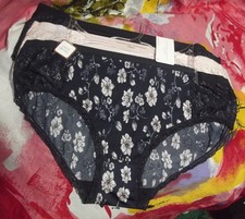 3 NEW ADRIENNE VITTADINI 8946P NFL PLUS SIZE MF LACE TRIM HIPSTER PANTIES 1X