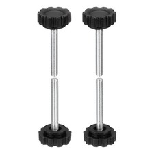 4 Pieces M5 x 35mm Threaded Hand Clamping Knobs Black