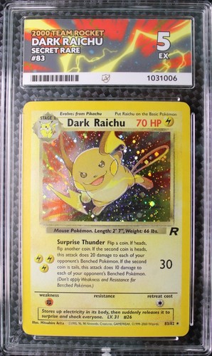 Dark Raichu (Unlimited) graded ACE 5 for sale on eBay