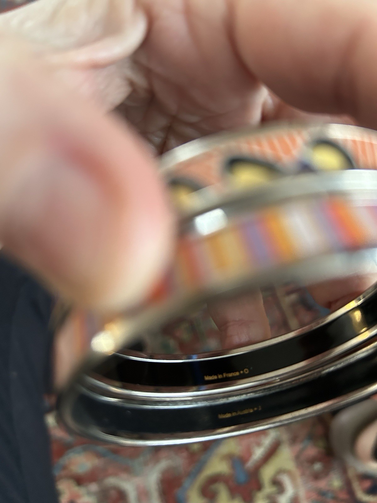 TWO Hermes Enamel Bracelets Bangle - image 4