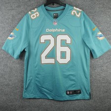 Miami Dolphins Jersey Mens Medium Blue NFL Football Lamar Miller 26 Nike 2010s