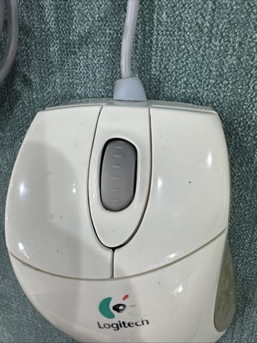 Logitech M-CW47 Ergonomic MouseMan Wheel Mouse Corded PS/2 Tested Used Dirty - Afbeelding 4 van 14