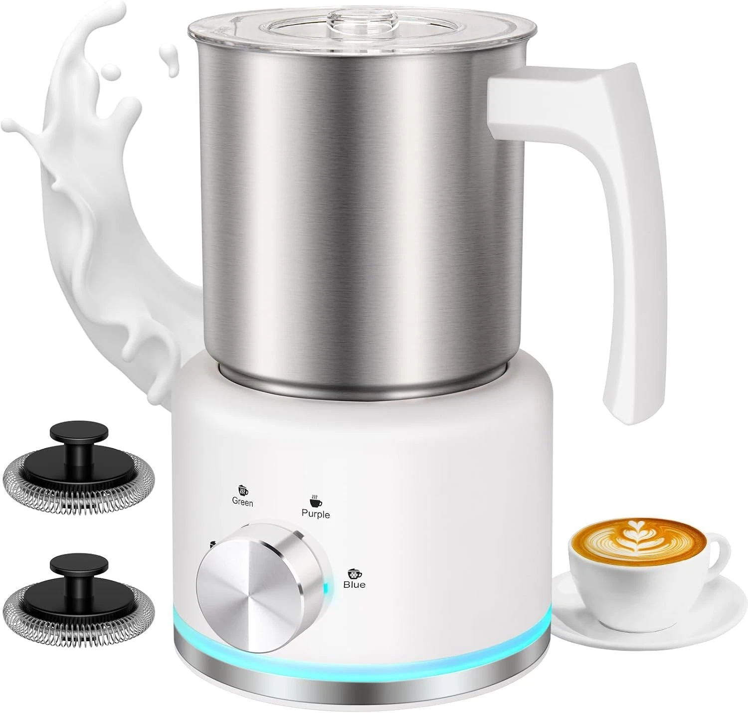 Milk Frother, 16.9 OZ Milk Frother and Steamer, 4 in 1 Electric Milk Frother