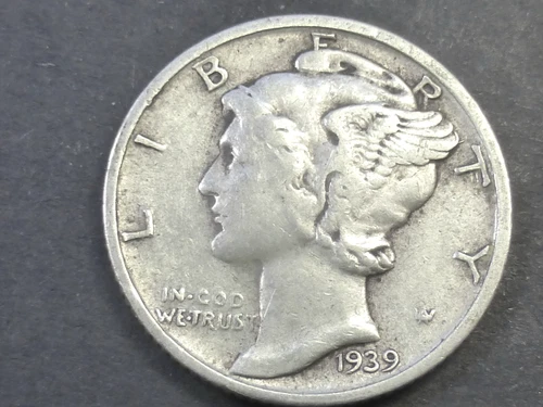 1939-S MERCURY DIME VF