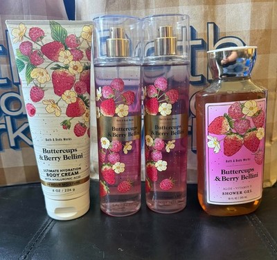 Bath& Body Works Buttercups And Berry Bellini Lot Of Four