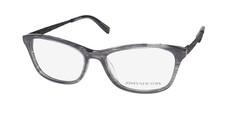 NEW JONES NEW YORK J762 EYEGLASS FRAME PLASTIC 53-16-135 CAT EYE BANGLADESH GREY