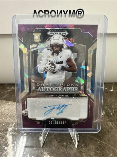2025 Panini Prizm Draft Picks Football Purple Ice Jimmy Horn Jr. #DPA-JHJ
