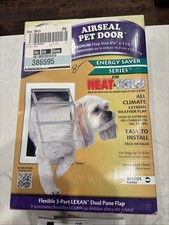 NEW Ideal Airseal Pet Door Energy Saver ASM Medium Flap 6 5/8 x 11 1/4 in White
