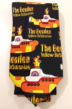 Yellow Submarine Beatles Ralph Marlin Tie Men's Necktie 1999 Silk Vintage 251113