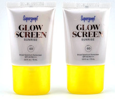 2 x Supergoop Glow Screen Sunrise SPF 40 0.5 oz Travel Size Sealed exp02/2027