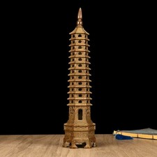 410g Bronze Wenchang Pagoda Feng Shui Symbol for Academic Success H33