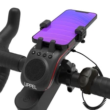 UPPEL Bluetooth Speaker Bicycle, Multifunctional Bike Phone Holder 10-in-1- LED