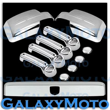 Chrome Mirror+4 Door Handle+Tailgate Liftgate Molding Cover for 07-12 Nitro