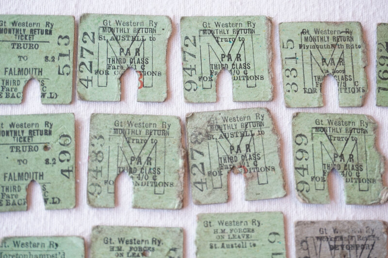 GWR Railway Train Ticket x25 eBay