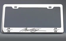 Ford Mustang License Plate Frame Stainless Steel with Laser Engraved