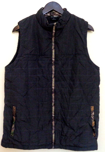 RealTree Insulated Camo Large Mens Black Vest Water Resistant