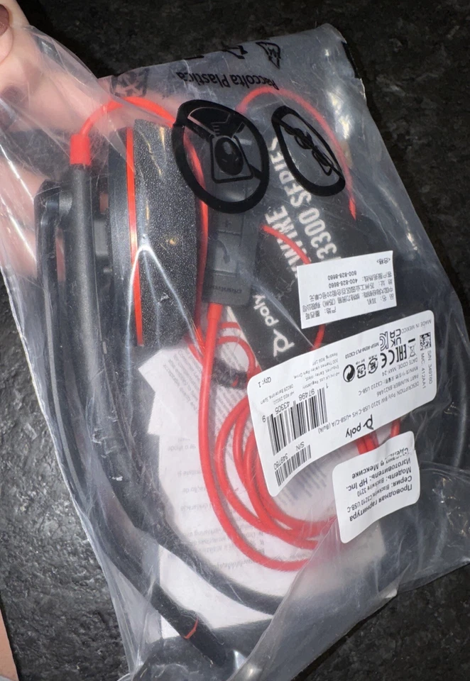 Poly Blackwire 3210 Monaural USB-C Headset +USB-C/A Adapter (Bulk) Part# 8x214a6 - Image 2 of 2