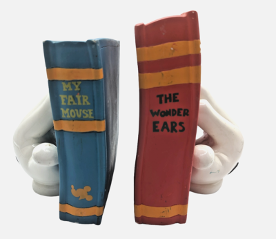 Vintage Disney Mickey Mouse Hands Bookends “My Fair Mouse