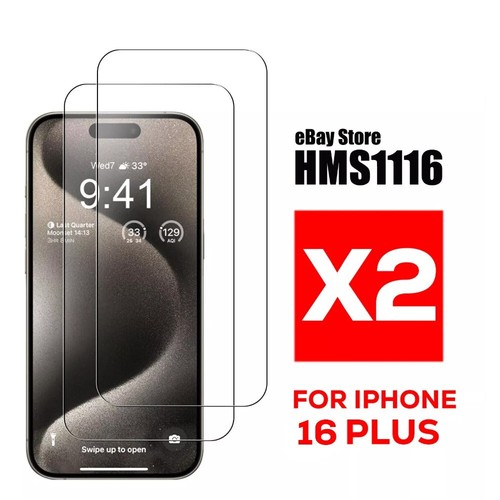 2x iPhone 16e 15 14 13 12 11 Max Pro Screen Protector Glass X Mini XR 6 7 8 plus - Picture 15 of 50