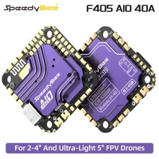 SpeedyBee F405 AIO 40A Flight Controller with Gyro for 2-4" Ultra-Light 5" Drone
