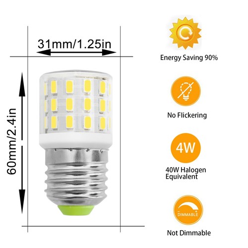 E27 E26 LED Bulb Lamp 110~265V 5W 44-5730 Refrigerator light Replace G45 bulb - Picture 3 of 8