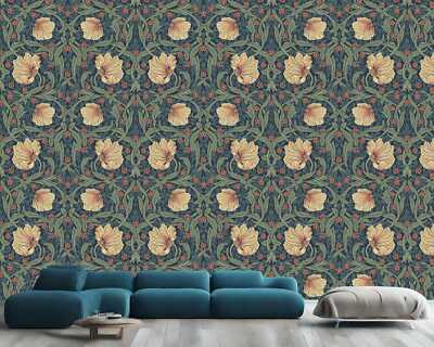 Floral Style William Morris Tapete Wandbild abnehmbar abwaschbar abziehen & kleben