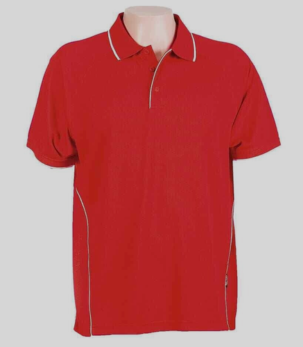 AUSTRALIAN SPIRIT Men's POLO Shirt -KoolDri, Sz L, Red /White Senator (335