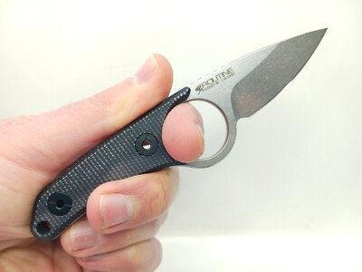 Sandvik Micarta Multi Mount Concealed Carry Fixed Blade Knife Finger Hole Kydex