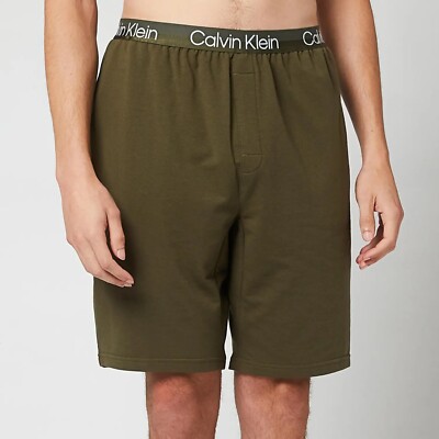 Calvin Klein Men's Sleep Shorts Army Green Size: S NWT RRP $69