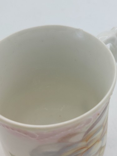 set of 4 C. 1914 - 1922 PK Silesia Cups & Saucers Peony Pattern - Picture 5 of 6