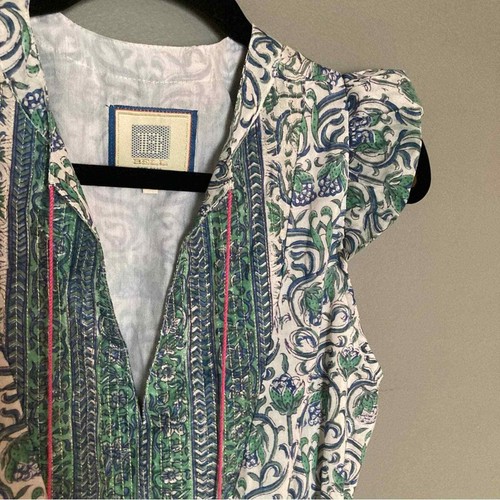 Alicia Bell Lola Kleid ärmellos Baumwolle Seide Boho Indien Größe Large - Bild 5 von 12