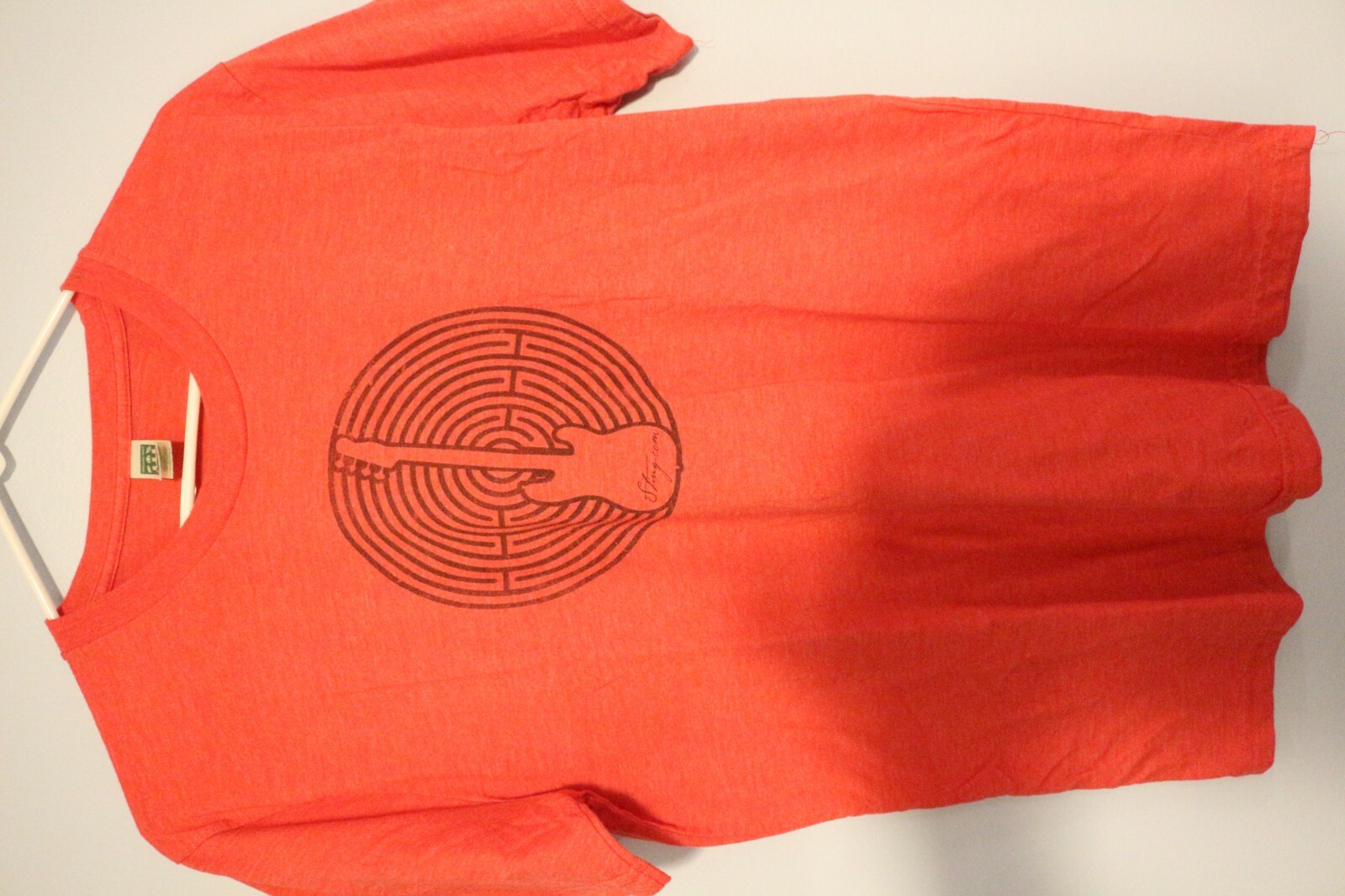 Red Organic RPET Sting.com T-Shirt - Large Size - Made in USA-image