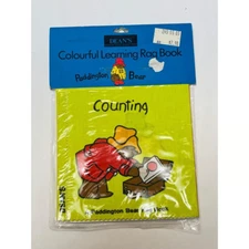 Vintage Paddington Bear Counting Book Colourful Learning Rag Book Dean's BIN 62