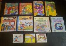 Lot of 11 Sesame Street Books - Letters, Shapes, Colors, Counting