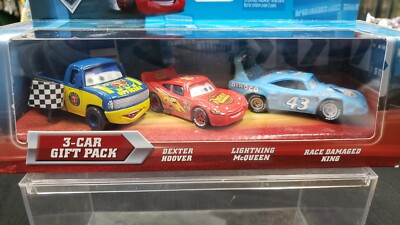 NIB DISNEY PIXAR CARS 3 PACK DEXTER HOOVER LIGHTNING MCQUEEN