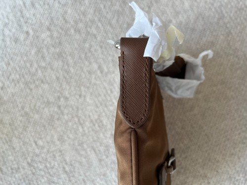 PRADA Bandoliera Brown Tessuto Nylon Messenger Bag, Small, New - Picture 9 of 22