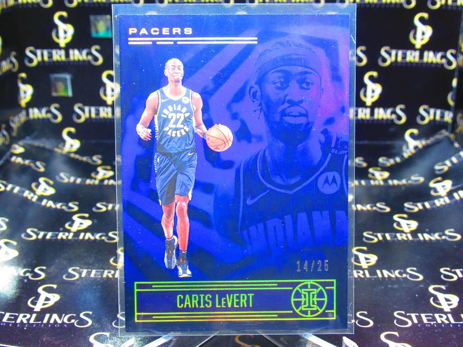 2020-21 PANINI ILLUSIONS Caris LeVert BLUE PARALLEL SP #/25 INDIANA PACERS #144