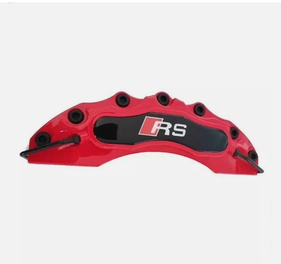 4PCS RS Brake Caliper Covers Red for Audi A3 A4 A5 A6 S3 S4 S5 Q5 Q3 RS3 RS5 Mod - Image 3 of 4