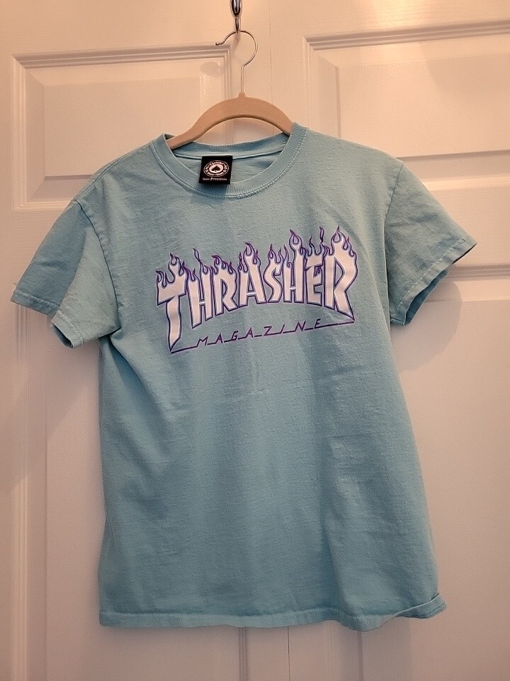 Thrasher Flame Sky Blue Thrasher Clothing Light Blue Thrasher