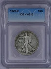 1920-D Walking Liberty Half Dollar 50c ICG VG10