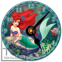S-893 Cd Clock-little Mermaid-desk Or Wall Clock-fast Free Shipping-buy It Now S-893 Cd Clock-little Mermaid-desk Or Wall Clock-fast Free Shipping-buy It Now