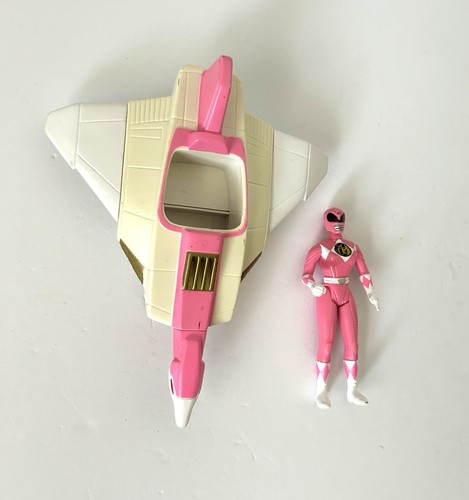 1995 McDonald's Pink Mighty Morphin Power Rangers MMPR Movie W/Crane Ninjazord - Picture 3 of 10
